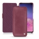Housse cuir Samsung Galaxy S10 - Prune vintage ( Pantone 512C ) 