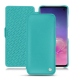 Lederschutzhülle Samsung Galaxy S10 - Bleu fluo