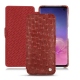 レザーケース Samsung Galaxy S10 - Autruche ciliegia