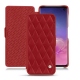 レザーケース Samsung Galaxy S10 - Rouge - Couture ( Nappa - Pantone 199C ) 