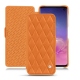 Funda de piel Samsung Galaxy S10 - Orange - Couture ( Nappa - Pantone 1495U ) 