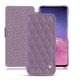 Lederschutzhülle Samsung Galaxy S10 - Lilas - Couture ( Nappa - Pantone 2645U ) 