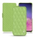 レザーケース Samsung Galaxy S10 - Vert olive - Couture ( Nappa - Pantone 578U ) 
