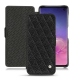 Custodia in pelle Samsung Galaxy S10 - Ebène - Couture ( Sleek P C12 - Black ) 