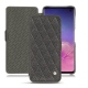 レザーケース Samsung Galaxy S10 - Anthracite - Couture ( Pantone 424C ) 