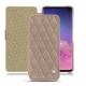 Samsung Galaxy S10 leather case - Taupe vintage - Couture