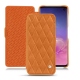 Samsung Galaxy S10 leather case - Mandarine vintage - Couture