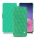 Samsung Galaxy S10 leather case - Menthe vintage - Couture