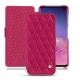 Lederschutzhülle Samsung Galaxy S10 - Rose fluo - Couture