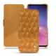 Samsung Galaxy S10 leather case - Or Maïa - Couture