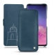 Samsung Galaxy S10 leather case - Blu mediterran