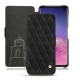 Custodia in pelle Samsung Galaxy S10 - Negre poudro - Couture