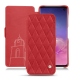 Lederschutzhülle Samsung Galaxy S10 - Rouge troupelenc - Couture