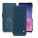 Samsung Galaxy S10 leather case - Blu mediterran - Couture