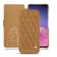 Lederschutzhülle Samsung Galaxy S10 - Castan esparciate - Couture