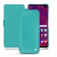 Samsung Galaxy S10+ leather case - Bleu fluo
