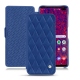 レザーケース Samsung Galaxy S10+ - Bleu océan - Couture ( Nappa - Pantone 293C ) 