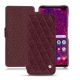 Lederschutzhülle Samsung Galaxy S10+ - Lie de vin - Couture ( Pantone 5115C ) 