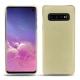 Lederschutzhülle Samsung Galaxy S10 - Beige ( Nappa - Pantone 7502C ) 