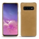 Samsung Galaxy S10 leather cover - Sable vintage ( Roughtcut - Gaucho#57254 ) 