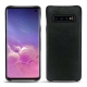 Lederschutzhülle Samsung Galaxy S10 - Dark vintage ( Roughtcut - Black#5256 ) 