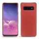 Funda de piel Samsung Galaxy S10 - Cerise vintage ( Pantone 185C ) 