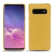 Lederschutzhülle Samsung Galaxy S10 - Mimosa ( Pantone 141C ) 