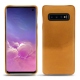 Coque cuir Samsung Galaxy S10 - Or Maïa ( Pantone 871C ) 