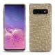 Capa em pele Samsung Galaxy S10 - Autruche desert