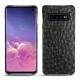 Custodia in pelle Samsung Galaxy S10 - Autruche nero