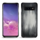 Custodia in pelle Samsung Galaxy S10 - Gris Patine