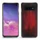 Coque cuir Samsung Galaxy S10 - Rouge Patine