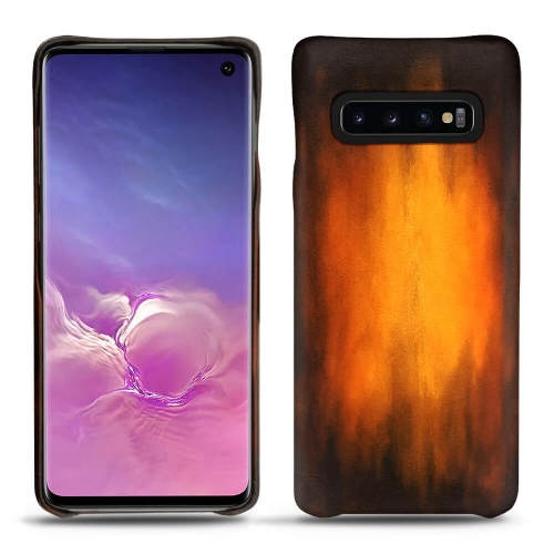 Lederschutzhülle Samsung Galaxy S10Fauve Patine