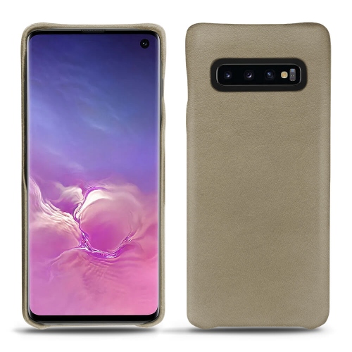 Samsung Galaxy S10 leather cases and coversDarboun sabla ( Pantone #BCB1A1 )