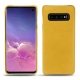 Coque cuir Samsung Galaxy S10 - Jaune soulèu