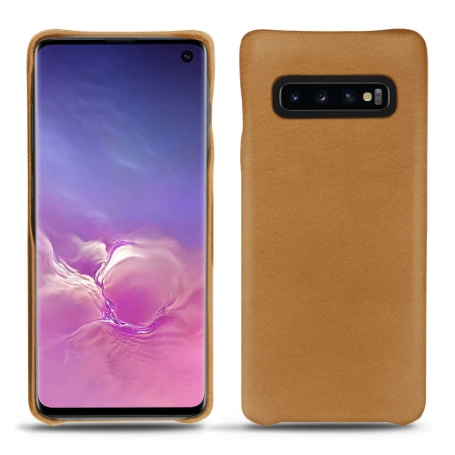 Lederschutzhülle Samsung Galaxy S10Castan esparciate ( Pantone #824F2A )