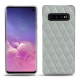 Funda de piel Samsung Galaxy S10 - Gris - Couture ( Nappa - Pantone W428C ) 