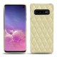 Lederschutzhülle Samsung Galaxy S10 - Beige - Couture ( Nappa - Pantone 7502C ) 