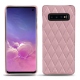 Lederschutzhülle Samsung Galaxy S10 - Rose - Couture ( Nappa - Pantone 2365C ) 