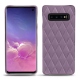 Samsung Galaxy S10 leather cover - Lilas - Couture ( Nappa - Pantone 2645U ) 
