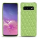 Funda de piel Samsung Galaxy S10 - Vert olive - Couture ( Nappa - Pantone 578U ) 