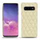 Lederschutzhülle Samsung Galaxy S10 - Ivoire - Couture ( Sleek P C12 - White ) 