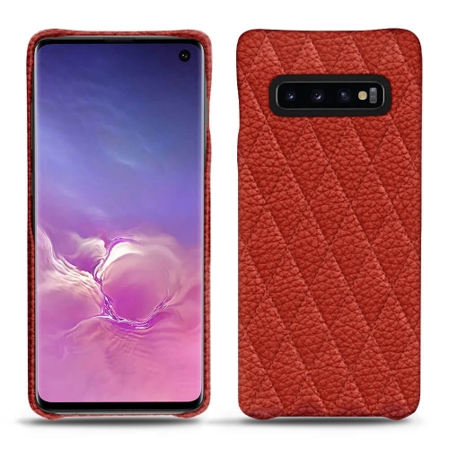 Lederschutzhülle Samsung Galaxy S10Papaye - Couture ( Pantone #b54317 ) 