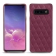 Lederschutzhülle Samsung Galaxy S10 - Prune vintage - Couture