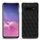 Lederschutzhülle Samsung Galaxy S10 - Negre poudro - Couture