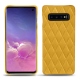 Lederschutzhülle Samsung Galaxy S10 - Jaune soulèu - Couture