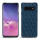Coque cuir Samsung Galaxy S10 - Blu mediterran - Couture