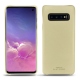 Capa em pele Samsung Galaxy S10 - Beige PU