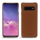 Lederschutzhülle Samsung Galaxy S10 - Marron PU