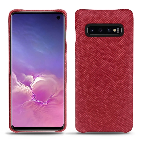 Funda de piel Samsung Galaxy S10Rouge passion ( Pantone #a6192e ) 